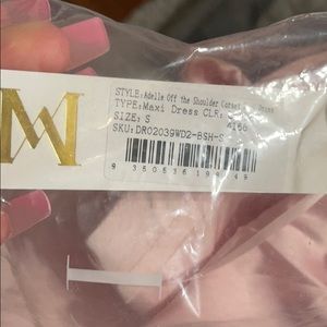 shoulder corset maxi dress blush